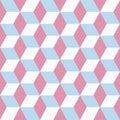 Seamless pattern of colored cubes. Endless multicolored cubic background Royalty Free Stock Photo