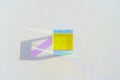 Cubic rainbow prism on a white background Royalty Free Stock Photo