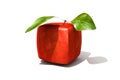 Cubic red apple Royalty Free Stock Photo