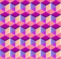 Cubic seamless Pattern. Geometric background of hexagons. Grid Pattern. Abstract Background. Isometric background. Three Royalty Free Stock Photo
