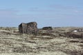 Cubic stone in the tundra.