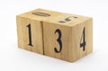 Cubic Wood Style Date Calendar