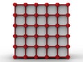 Cubical atom network Royalty Free Stock Photo