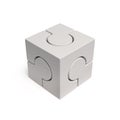 Cubical jigsaw icon 3d rendering