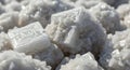 Cubical salt crystals are displayed with Royalty Free Stock Photo