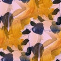 Cubism abstract yellow, dark blue art texture