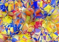 Cubism crystal multicolored painted background