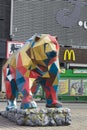 The cubist bear from Unirii square in Bucharest