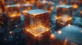 Cubist Convergence: Abstract 3D Geometric Composition of Looping Cubes in Seamless Animation