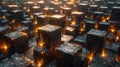 Cubist Convergence: Abstract 3D Geometric Composition of Looping Cubes in Seamless Animation