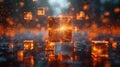 Cubist Convergence: Abstract 3D Geometric Composition of Looping Cubes in Seamless Animation