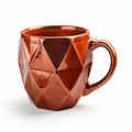 Cubist Copper Coffee Mug With Multifaceted Angles