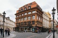 Cubist House of the Black Madonna with Grand Cafe Orient in Prague