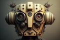 Cubist style robotic face. Generative AI Royalty Free Stock Photo