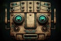 Cubist style robotic face. Generative AI Royalty Free Stock Photo