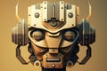 Cubist style robotic face. Generative AI Royalty Free Stock Photo