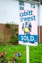 Cubitt and West Sold House Sign Board