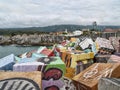 Cubos de la memoria at Llanes port Asturias Spain