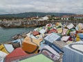 Cubos de la memoria in Llanes port