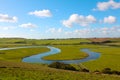 The beautiful meandering Cuckmere River in East Sussex, England