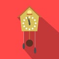 Cuckoo clock flat icon Royalty Free Stock Photo