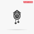 Cuckoo clock flat vector icon Royalty Free Stock Photo