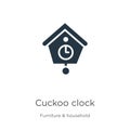 Cuckoo clock icon vector. Trendy flat cuckoo clock icon from furniture & household collection isolated on white background. Vector Royalty Free Stock Photo