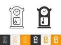 Cuckoo Clock simple black line vector icon Royalty Free Stock Photo