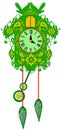 Rich decorated traditional cuckoo clock