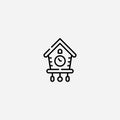 Cuckoo clock vector icon sign symbol Royalty Free Stock Photo