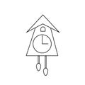 Cuckoo clock wooden clock icon eps ten Royalty Free Stock Photo