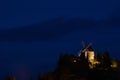 Cucugnan windmill in southern France, Corbieres Royalty Free Stock Photo