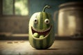 cucumber cartoon character.