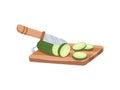 Cucumber Carving Board Composition