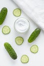 Cucumber cosmetic hygiene cream beauty skin, face and body care