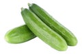 Cucumber cucumbers vegan vegetables isolated on white Royalty Free Stock Photo