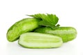 Cucumber and currant leaf Royalty Free Stock Photo