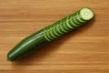 Cucumber on cutting board. Royalty Free Stock Photo
