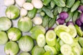 Cucumber, eggplant, aubergine and brinal Royalty Free Stock Photo