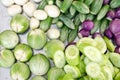 Cucumber, eggplant, aubergine and brinal Royalty Free Stock Photo