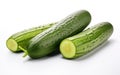 Cucumber Essence Unveiled on White Background