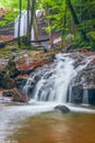 Cucumber Falls in summer.Ohiopyle State Park.Pennsylvania.USA Royalty Free Stock Photo