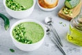 Cucumber Gazpacho. Green fresh cold summer soup Royalty Free Stock Photo