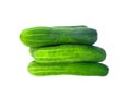 Cucumber isolate with white background, top view Royalty Free Stock Photo