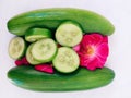 Cucumber kheera khira concombre gurke cucumis sativus cetriolo pepino-cucumber for salad slicing green food closeup view image