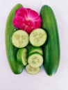 Cucumber kheera khira concombre gurke cucumis sativus cetriolo pepino-cucumber for salad slicing green food closeup view image