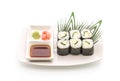 cucumber maki sushi - japanese food style Royalty Free Stock Photo