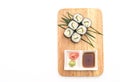 cucumber maki sushi - japanese food style Royalty Free Stock Photo