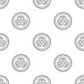 cucumber in outline seamless pattern Royalty Free Stock Photo