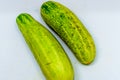 Cucumber over white background. Royalty Free Stock Photo